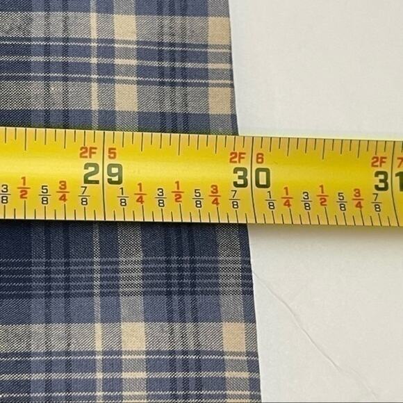 Eddie Bauer Blue Plaid Oversized 100% Cotton Academia Grandpa Blazer Size S - Picture 10 of 11